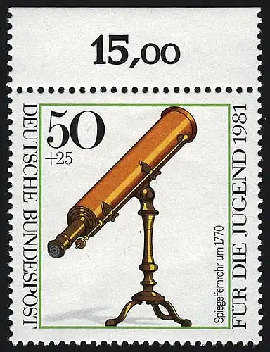 1091 Jugend Optische Instrumente 50+25 Pf ** Oberrand