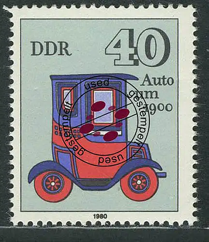 2570 Historisches Spielzeug 40 Pf Auto 1980 O