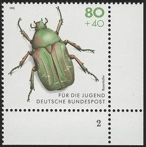 1667 Coléoptère rose d'or 80+40 Pf ** FN2