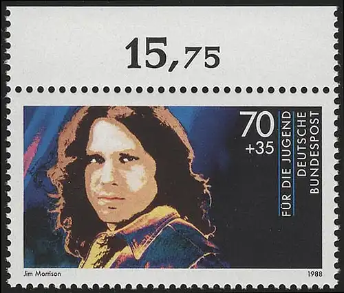 1362 Musique rock Jim Morrison 70+35 Pf ** Haute-Ronde