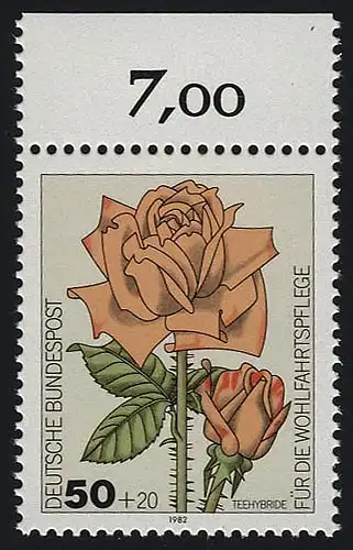 1150 Wohnt Rosen 50+20 Pf ** Oberrand