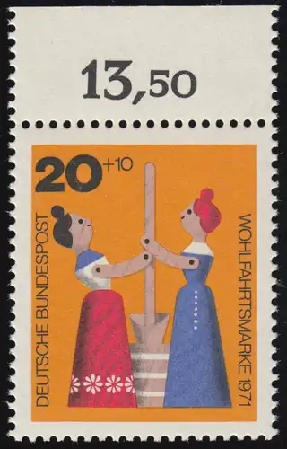 705 Bien-être Jouet ancien 20+10 Pf Buttermussen ** Oberrand