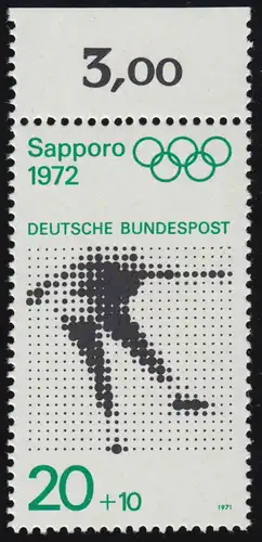 681 Olympische Spiele 20+10 Pf Eiskunstlauf ** Oberrand