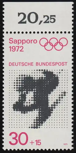 682 Olympische Spiele 30+15 Pf Abfahrtslauf ** Oberrand