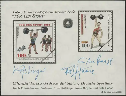 Sporthilfe Sonderdruck aus MH 1991 Gewichtheben **