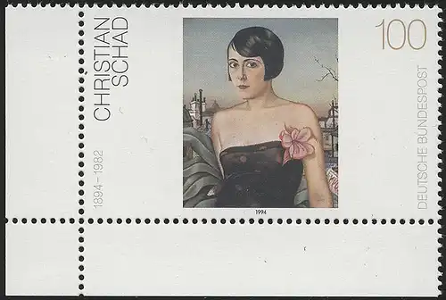 1748 Peinture allemande 100 Piste Schad ** coin u.l.