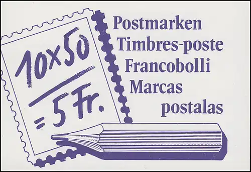Suisse Carnets de marques 0-84, Transport postal: Le Postbot 1988, ET-O Berne