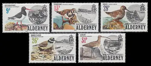 13-17 Guernsey-Alderney Jahrgang 1984, postfrisch ** / MNH