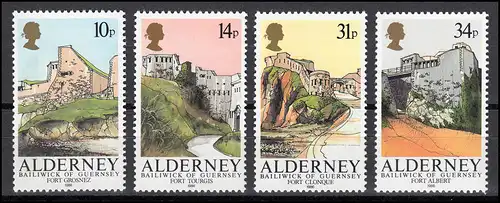 28-31 Guernsey-Alderney Jahrgang 1986, postfrisch ** / MNH