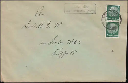 Landpost Hasenfelde au-dessus de FÜRSTENWALDE (Spree) 19.6.34 à Berlin