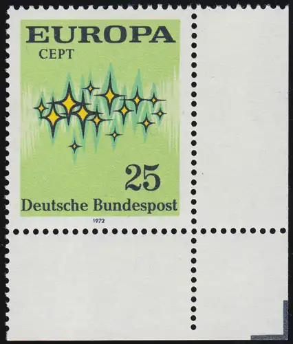 716 Europa 25 Pf Symbol ** Ecke u.r.