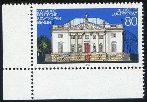 1625 Staatsoper ** Ecke u.l. mit PLF: grauer Fleck im Sockel, Feld 46