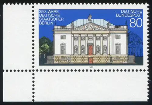1625 Staatsoper ** Ecke u.l. mit PLF: RETUSCHE grauer Fleck im Sockel, Feld 46