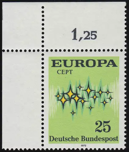 716 Europa 25 Pf Symbol ** Ecke o.l.