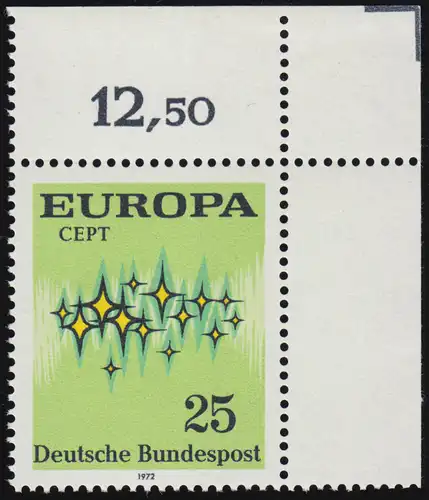 716 Europe 25 Pf Symbol ** Coin o.r.