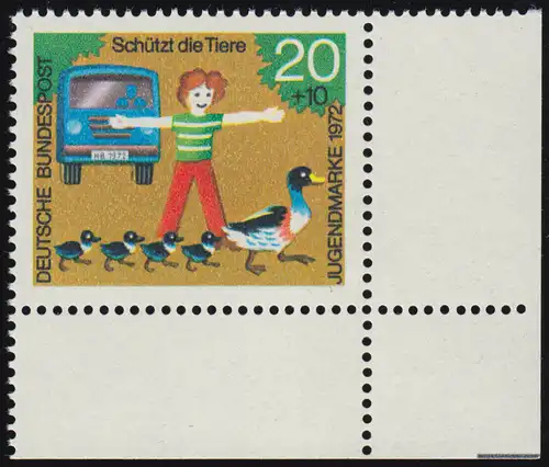 711 Jeunesse Bien-être des animaux 20+10 canards Pf ** Coin et r.