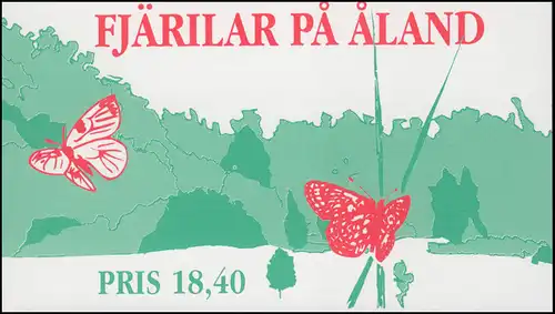 Aland Carnets de marques 2 papillons, ESSt 1.3.1994