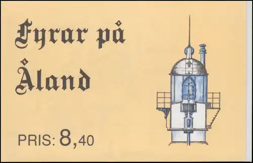 Aland Markenheftchen 1 Leuchttürme, ESSt 8.5.1992