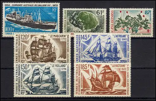 Antarktis französisch - 82-88 Jahrgang 1973 kpl., postfrisch / MNH **