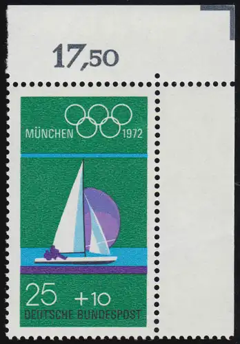 720 Jeux olympiques d'été 25+10 Pf Voile ** coin o.r.