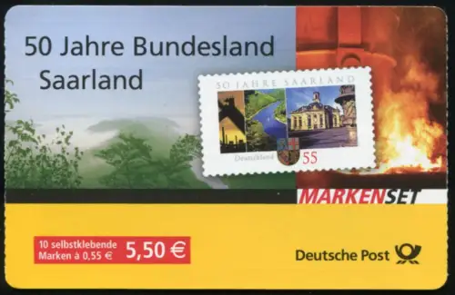67 Lb MH Saarland - mit kleinem, roten Aufkleber / Label, postfrisch **
