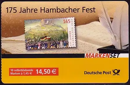 68a Lb MH Hambacher Fest, avec un point vert, petit autocollant, **