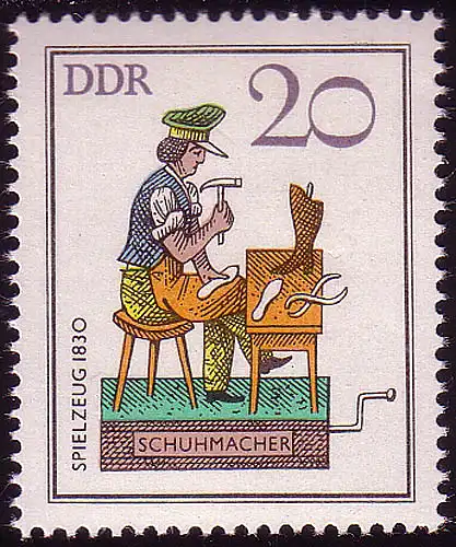 2759 Jouets historiques 20 Pf 1982 Chaussiers ** post-fraîchissement