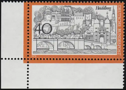 747 Tourisme 40 Pf Heidelberg ** Coin et l.