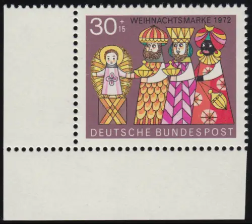 749 Noël 30+15 Pf ** Coin et l.