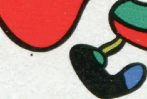 2058 Twipsy mit PLF schwarzer Punkt unter rotem Cape, Feld 5 **