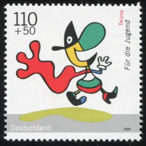 2058 Twipsy avec PLF point noir sous cap rouge, champ 5 **