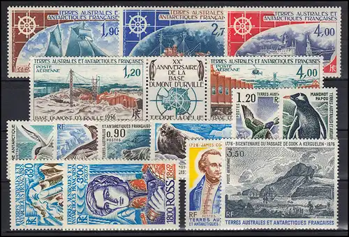 Antarctique français - 98-112 millésime 1976 cp., post-fraude / MNH **