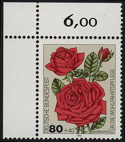 1152 Rose de jardin de bien-être 80+40 Pf ** coin o.l.