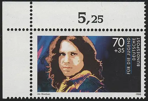 1362 Musique rock Jim Morrison 70+35 Pf ** coin o.l.