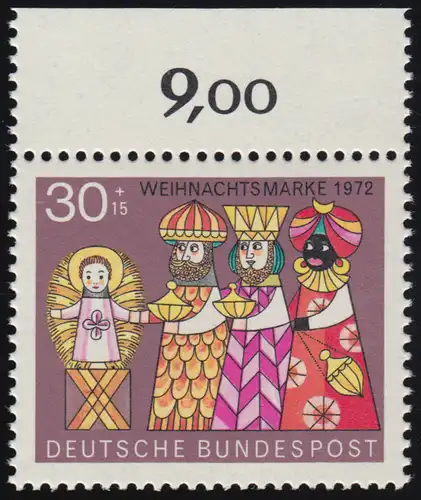 749 Noël 30+15 Pf ** Haut-rand