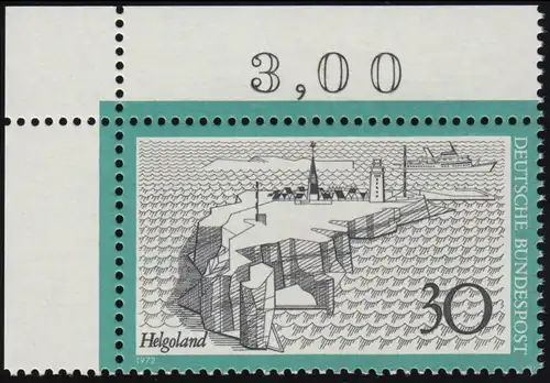 746 Fremdenverkehr 30 Pf Helgoland ** Ecke o.l.
