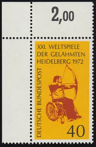 733 Jeux mondiaux des paralysés ** Coin o.l.