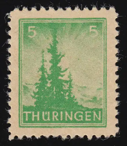 SBZ 94AYby Freimarke 5 Pf, smaragdgrün, ** geprüft