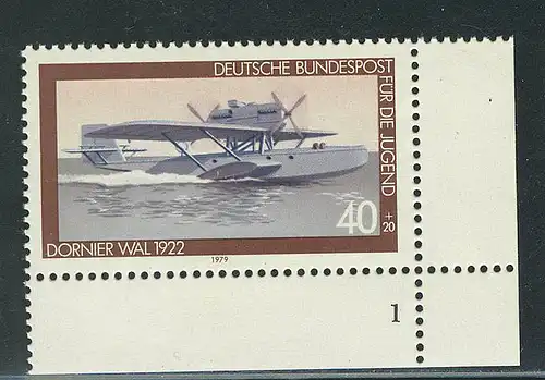 1005 Jugend Luftfahrt 40+20 Pf ** FN1