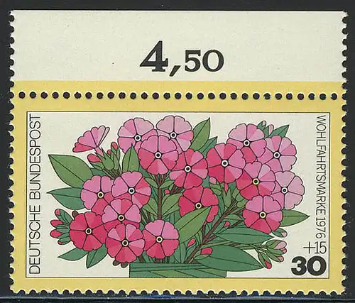 904 Blumen 30+15 Pf Phlox ** Oberrand