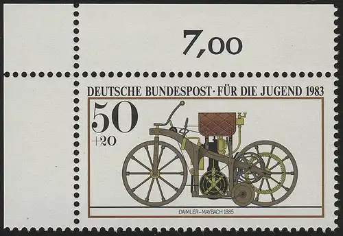 1168 Jugend Motorräder Daimler-Maybach 50+20 Pf ** Ecke o.l.