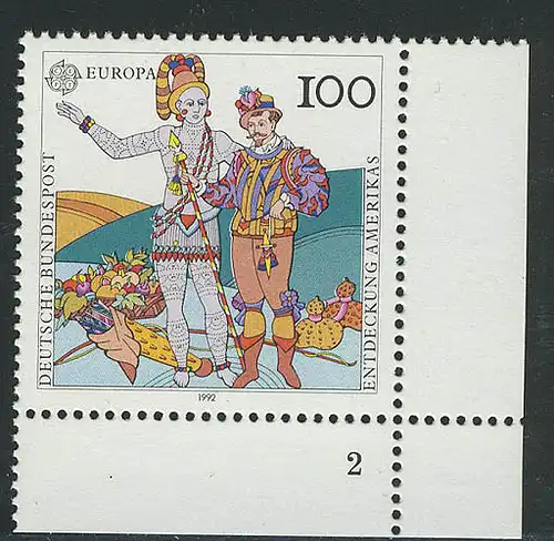 1609 Entdeckung Amerikas 100 Pf ** FN2