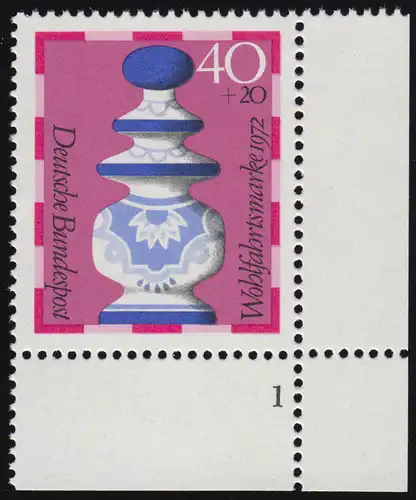 744 Wohlfahrt Schachfiguren 40+20 Pf Dame ** FN1