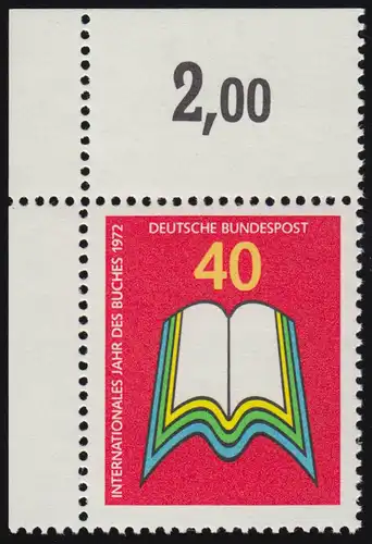 740 Jahr des Buches ** Ecke o.l.