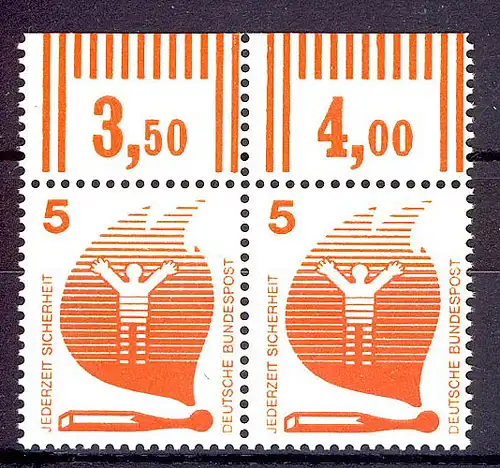 694 Unfallverhütung 5 Pf Paar OR ** postfrisch