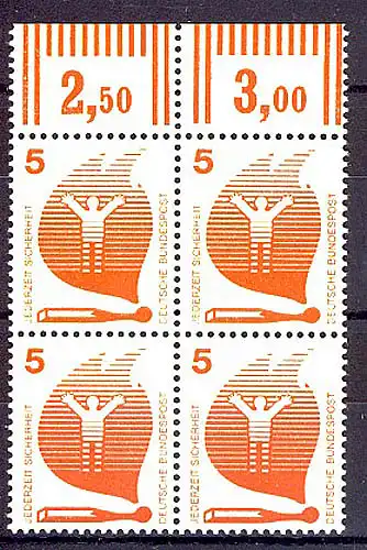 694 Prévention 5 Pf OR-Quaterbl. ** post-fraîchissement