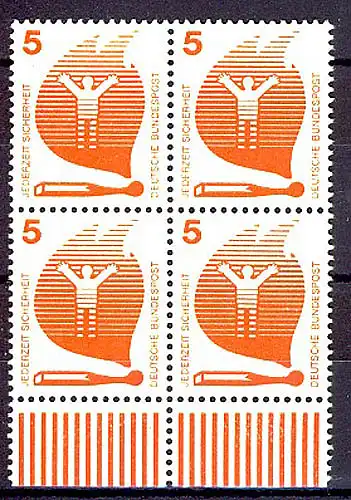 694 Prévention 5 Pf UR-Quaterbl. ** post-fraîchissement