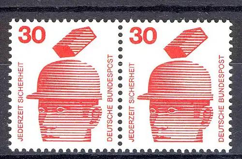 698 Unfallverhütung 30 Pf waag. Paar ** postfrisch