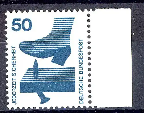 700 Prévention 50 Pf bord de page re. ** frais de port