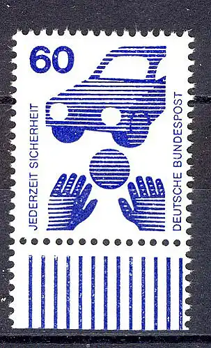 701 Prévention des accidents 60 Pf Sous-bord ** post-frais